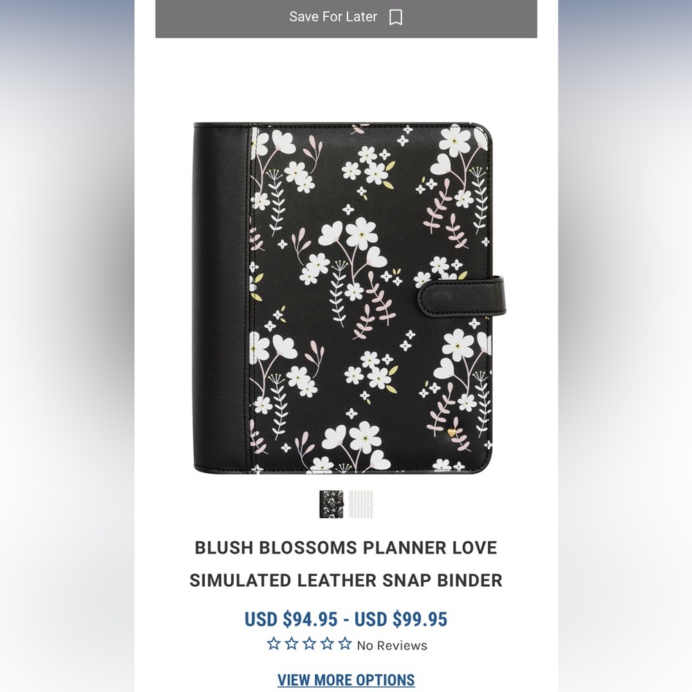 Brand new- 2024 Franklin Planner, new Blush Blossom design, week at a glance.